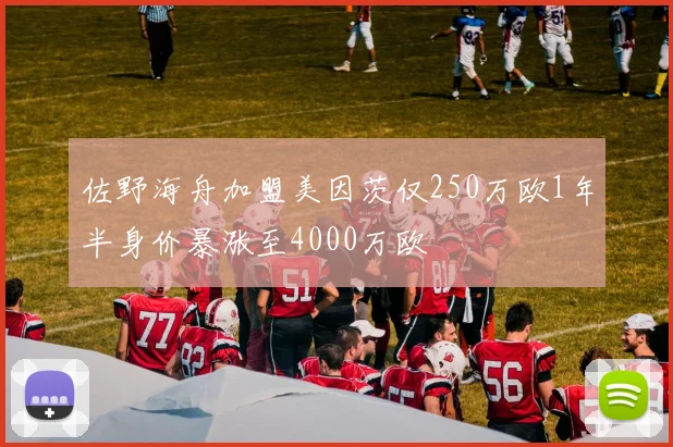 佐野海舟加盟美因茨仅250万欧1年半身价暴涨至4000万欧